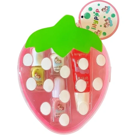 Huuleläike ja küünelakkide komplekt lastele (4 toodet)