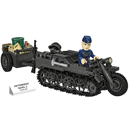 COBI konstruktor Sd.Kfz. 2 Kettenkrad roomikmootorratas (239 osa, 1 figuur)