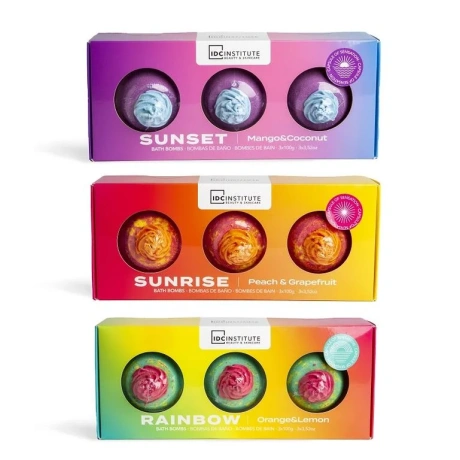 Vannipommide komplekt 3×100 g – Sunset, Rainbow, Sunrise
