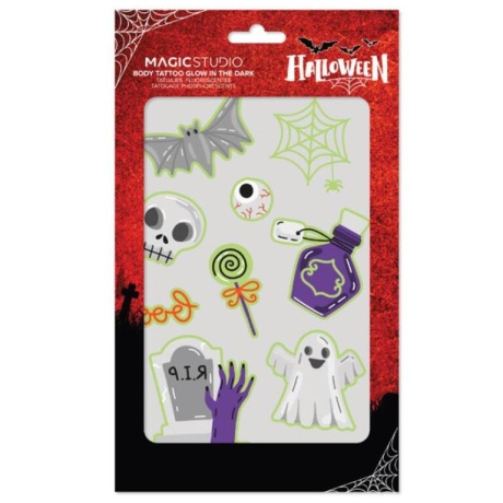Halloweeni helendavad tätoveeringkleebised